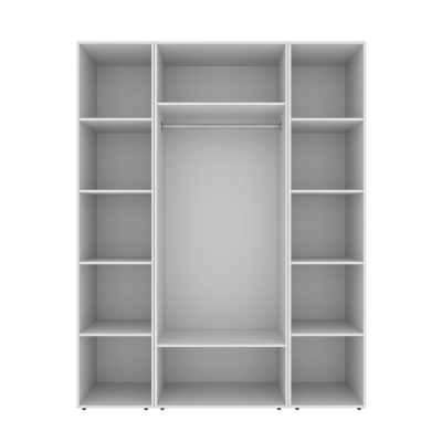 Шкаф распашной комбинированный №16 ART IN HEAD Light 1600x500x2200 Белый бриллиант (LTK0161000000)