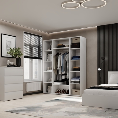 Шкаф распашной комбинированный №16 ART IN HEAD Light 1600x500x2200 Белый бриллиант (LTK0161000000)