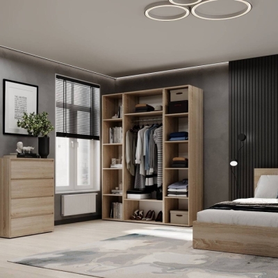 Шкаф распашной комбинированный №16 ART IN HEAD Light 1600x500x2200 Дуб Сонома (LTK01613000000)