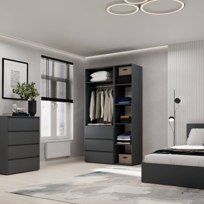 Шкаф распашной комбинированный №2 ART IN HEAD Light 1200x500x2200 Графит (LTK027000000)