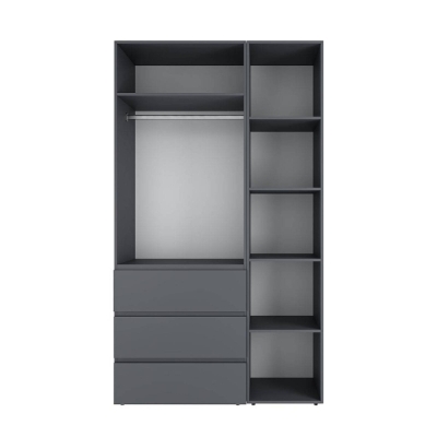 Шкаф распашной комбинированный №2 ART IN HEAD Light 1200x500x2200 Графит (LTK027000000)