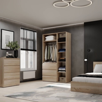 Шкаф распашной комбинированный №2 ART IN HEAD Light 1200x500x2200 Дуб Сонома (LTK0213000000)