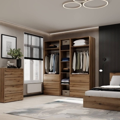 Шкаф распашной комбинированный №3 ART IN HEAD Light 2000x500x2200 Дуб Эвок (LTK0310000000)