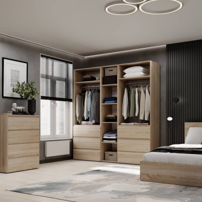 Шкаф распашной комбинированный №3 ART IN HEAD Light 2000x500x2200 Дуб Сонома (LTK0313000000)