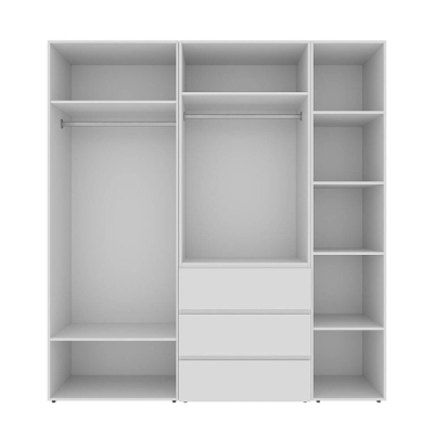 Шкаф распашной комбинированный №4 ART IN HEAD Light 2000x500x2200 Белый бриллиант (LTK041000000)