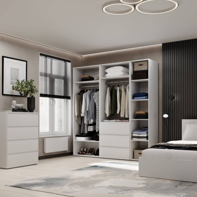 Шкаф распашной комбинированный №4 ART IN HEAD Light 2000x500x2200 Белый бриллиант (LTK041000000)