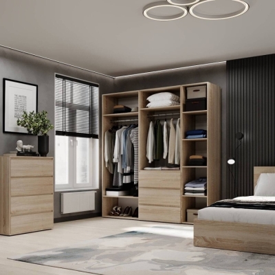 Шкаф распашной комбинированный №4 ART IN HEAD Light 2000x500x2200 Дуб Сонома (LTK0413000000)