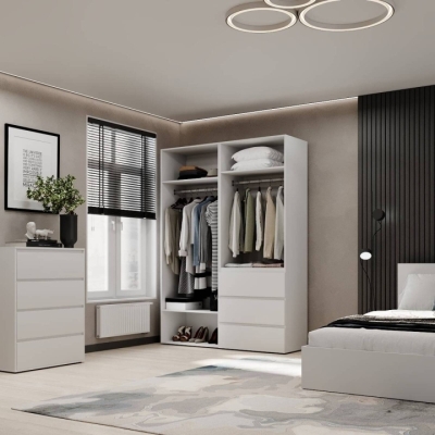 Шкаф распашной комбинированный №5 ART IN HEAD Light 1600x500x2200 Белый бриллиант (LTK051000000)