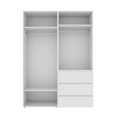 Шкаф распашной комбинированный №5 ART IN HEAD Light 1600x500x2200 Белый бриллиант (LTK051000000)