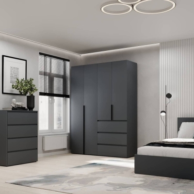 Шкаф распашной комбинированный №5 ART IN HEAD Light 1600x500x2200 Графит (LTK057000000)