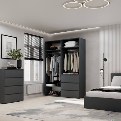 Шкаф распашной комбинированный №5 ART IN HEAD Light 1600x500x2200 Графит (LTK057000000)