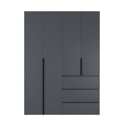 Купить Шкаф распашной комбинированный №5 ART IN HEAD Light 1600x500x2200 Графит (LTK057000000). Фото