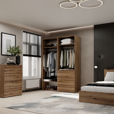 Шкаф распашной комбинированный №5 ART IN HEAD Light 1600x500x2200 Дуб Эвок (LTK0510000000)