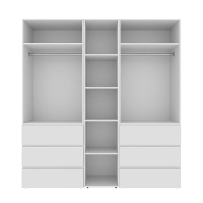 Шкаф распашной комбинированный №6 ART IN HEAD Light 2000x500x2200 Белый бриллиант (LTK061000000)