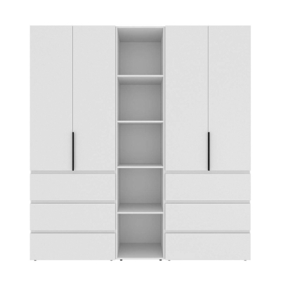 Шкаф распашной комбинированный №6 ART IN HEAD Light 2000x500x2200 Белый бриллиант (LTK061000000)