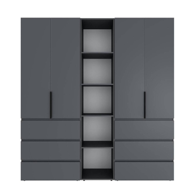 Шкаф распашной комбинированный №6 ART IN HEAD Light 2000x500x2200 Графит (LTK067000000)