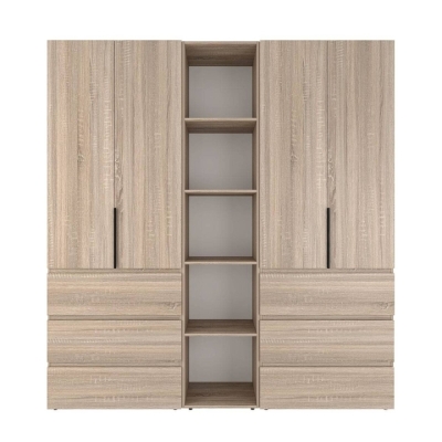 Шкаф распашной комбинированный №6 ART IN HEAD Light 2000x500x2200 Дуб Сонома (LTK0613000000)