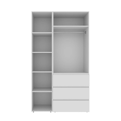 Шкаф распашной комбинированный №7 ART IN HEAD Light 1200x500x2200 Белый бриллиант (LTK071000000)