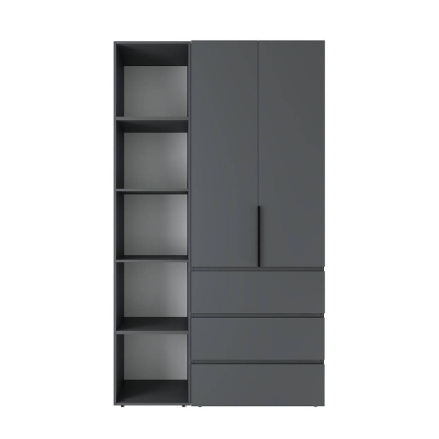 Купить Шкаф распашной комбинированный №7 ART IN HEAD Light 1200x500x2200 Графит (LTK077000000). Фото