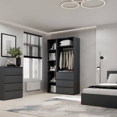 Шкаф распашной комбинированный №7 ART IN HEAD Light 1200x500x2200 Графит (LTK077000000)