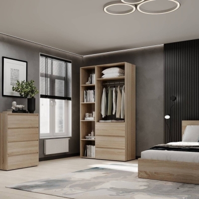 Шкаф распашной комбинированный №7 ART IN HEAD Light 1200x500x2200 Дуб Сонома (LTK0713000000)