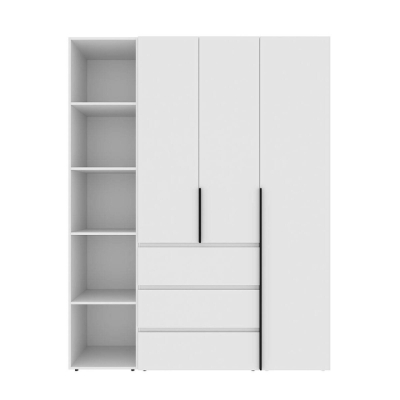 Купить Шкаф распашной комбинированный №8 ART IN HEAD Light 1600x500x2200 Белый бриллиант (LTK081000000). Фото