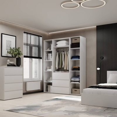 Шкаф распашной комбинированный №8 ART IN HEAD Light 1600x500x2200 Белый бриллиант (LTK081000000)