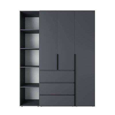 Купить Шкаф распашной комбинированный №8 ART IN HEAD Light 1600x500x2200 Графит (LTK087000000). Фото