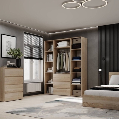 Шкаф распашной комбинированный №8 ART IN HEAD Light 1600x500x2200 Дуб Сонома (LTK0813000000)