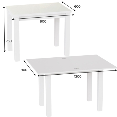 Стол-трансформер Art in Head Dinner 900x750x600 Клен/Белый (TB15250100100)