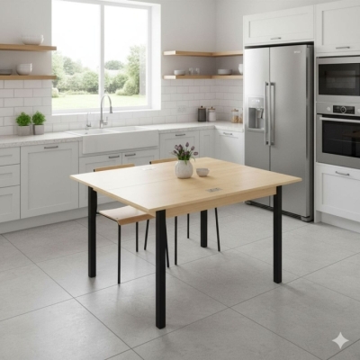 Стол-трансформер Art in Head Lunch 900x750x600 Береза полярная/Черный (TB19210000030)