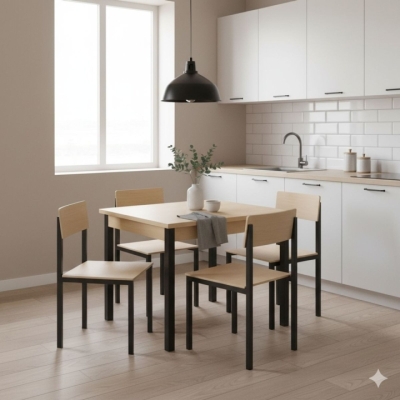 Стол-трансформер Art in Head Lunch 900x750x600 Береза полярная/Черный (TB19210000030)