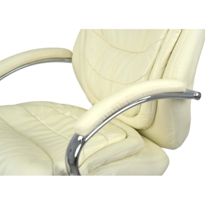 Кресло АКЛАС Валенсия Soft CH MB (Кожа LC-F Beige)