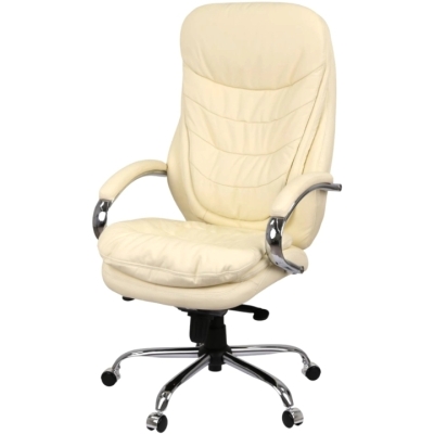 Кресло АКЛАС Валенсия Soft CH MB (Кожа LC-F Beige)