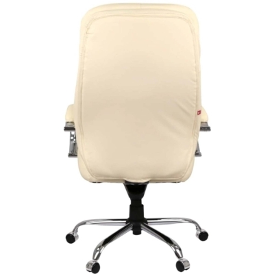 Кресло АКЛАС Валенсия Soft CH MB (Кожа LC-F Beige/PU Beige)