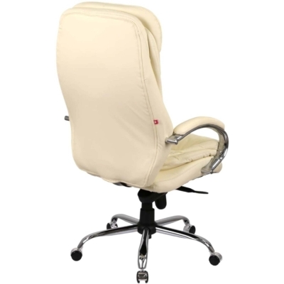 Кресло АКЛАС Валенсия Soft CH MB (Кожа LC-F Beige/PU Beige)