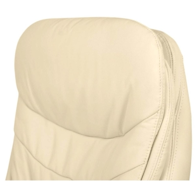 Кресло АКЛАС Валенсия Soft CH MB (Кожа LC-F Beige/PU Beige)