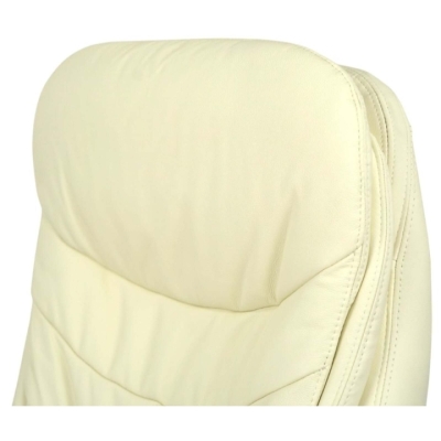 Кресло АКЛАС Валенсия Soft CH MB (Кожа LC-F Beige)