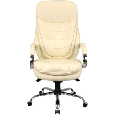 Кресло АКЛАС Валенсия Soft CH MB (Кожа LC-F Beige)