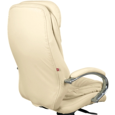 Кресло АКЛАС Валенсия Soft CH MB (Кожа LC-F Beige/PU Beige)