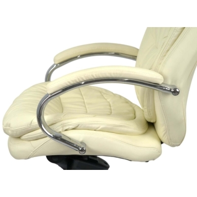 Кресло АКЛАС Валенсия Soft CH MB (Кожа LC-F Beige)