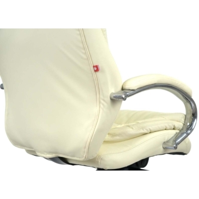 Кресло АКЛАС Валенсия Soft CH MB (Кожа LC-F Beige/PU Beige)