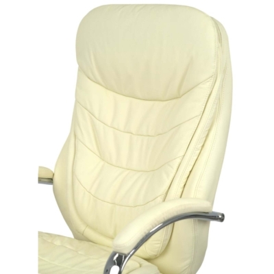 Кресло АКЛАС Валенсия Soft CH MB (Кожа LC-F Beige)