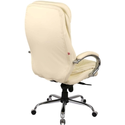 Кресло АКЛАС Валенсия Soft CH MB (Кожа LC-F Beige)