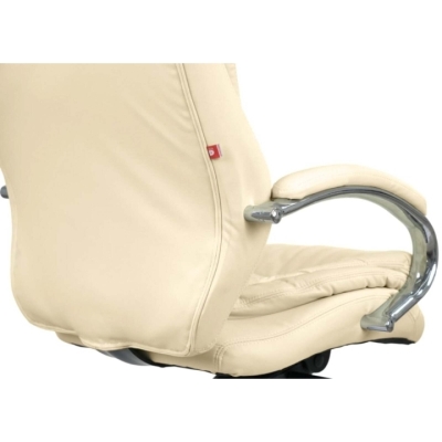 Кресло АКЛАС Валенсия Soft CH MB (Кожа LC-F Beige/PU Beige)
