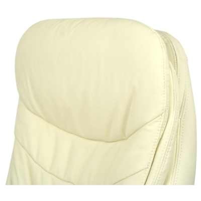 Кресло АКЛАС Валенсия Soft CH MB (Кожа LC-F Beige/PU Beige)