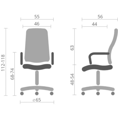 Крісло АКЛАС Кап soft PB D-TILT (OT-8002) Чорний (PU Black)