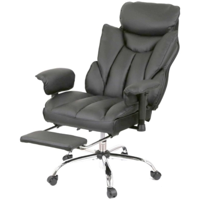 Крісло АКЛАС Бамбетель RL 10093H Чорний (PU Black)