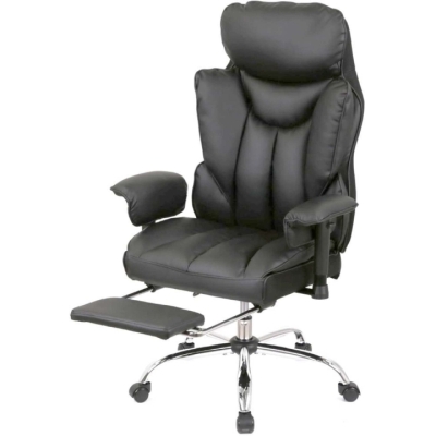 Крісло АКЛАС Бамбетель RL 10093H Чорний (PU Black)