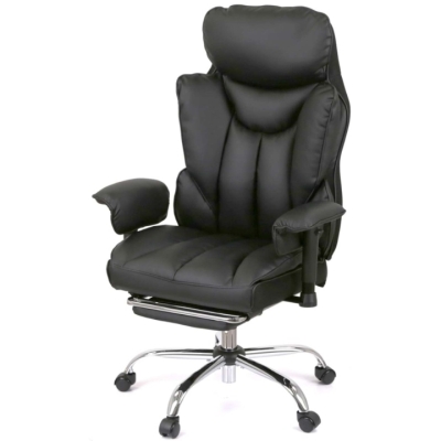 Крісло АКЛАС Бамбетель RL 10093H Чорний (PU Black)